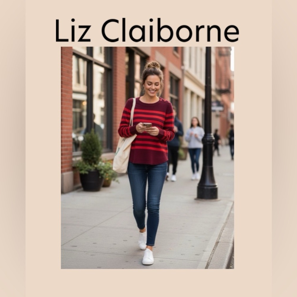 Liz Claiborne Women’s Crew Neck Pullover Sweater Size XL NWT